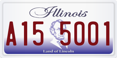 IL license plate A155001