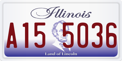IL license plate A155036