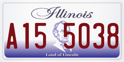 IL license plate A155038