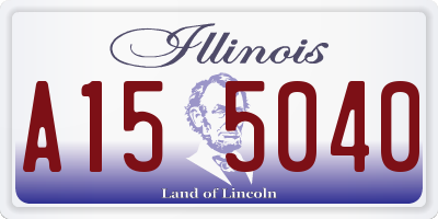 IL license plate A155040