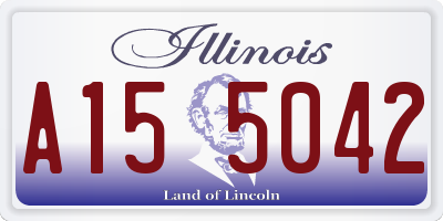 IL license plate A155042