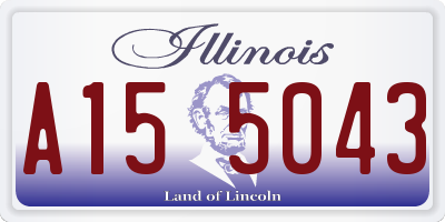 IL license plate A155043