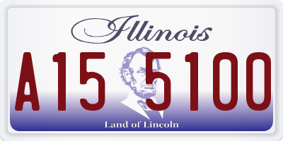 IL license plate A155100