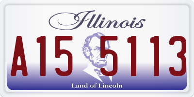 IL license plate A155113