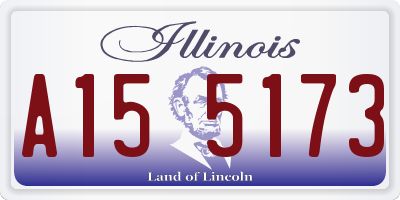 IL license plate A155173