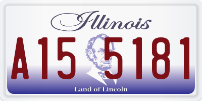 IL license plate A155181