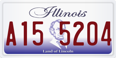 IL license plate A155204