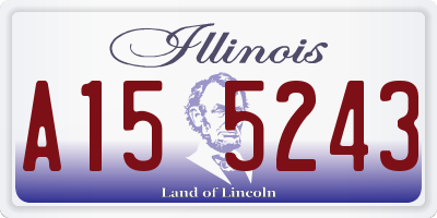 IL license plate A155243