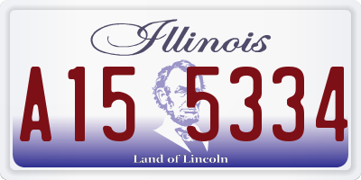 IL license plate A155334