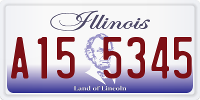 IL license plate A155345
