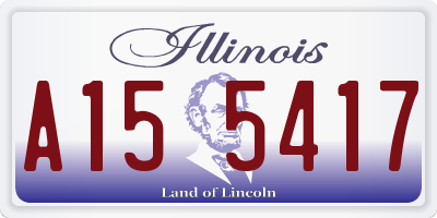 IL license plate A155417