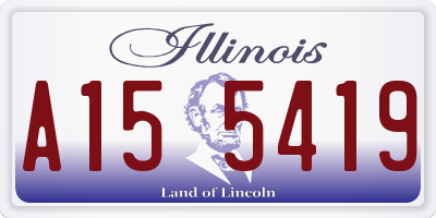 IL license plate A155419