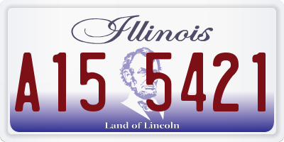 IL license plate A155421
