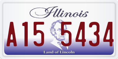 IL license plate A155434
