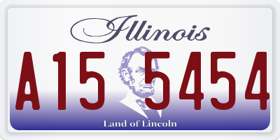 IL license plate A155454