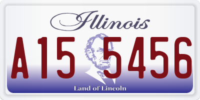 IL license plate A155456