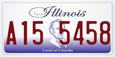 IL license plate A155458
