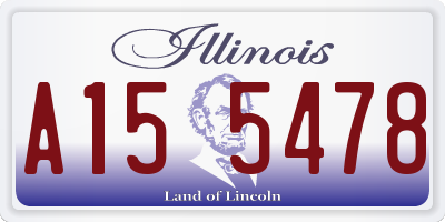 IL license plate A155478
