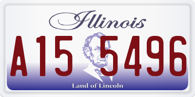 IL license plate A155496