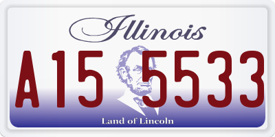 IL license plate A155533