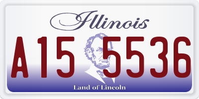 IL license plate A155536