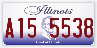 IL license plate A155538