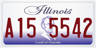 IL license plate A155542