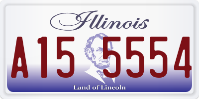IL license plate A155554