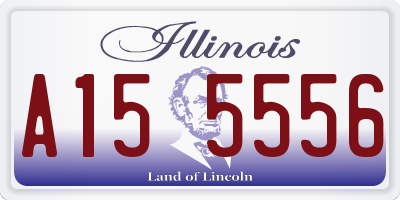 IL license plate A155556