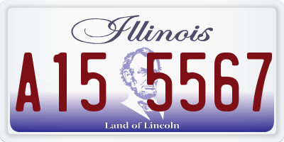 IL license plate A155567