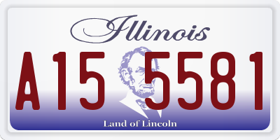 IL license plate A155581