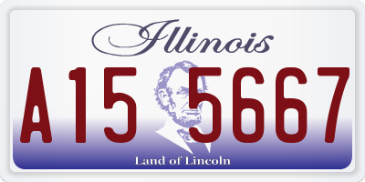 IL license plate A155667