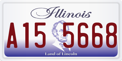 IL license plate A155668