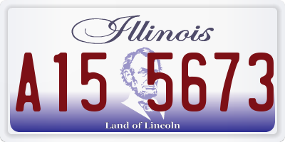 IL license plate A155673