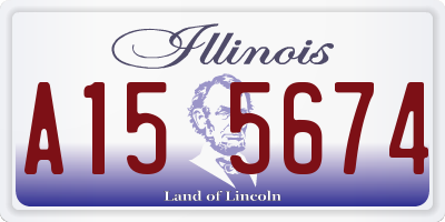 IL license plate A155674