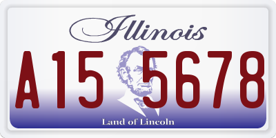 IL license plate A155678