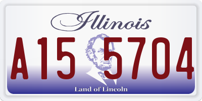 IL license plate A155704