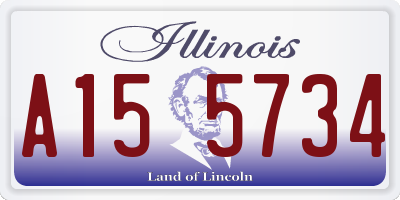 IL license plate A155734