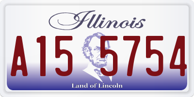 IL license plate A155754