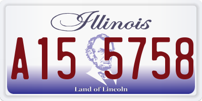 IL license plate A155758