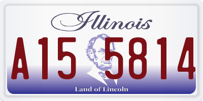 IL license plate A155814