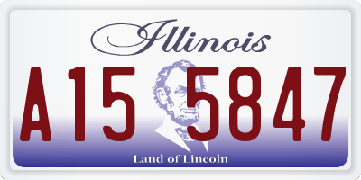 IL license plate A155847
