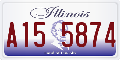 IL license plate A155874