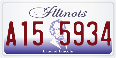 IL license plate A155934