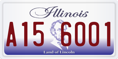 IL license plate A156001