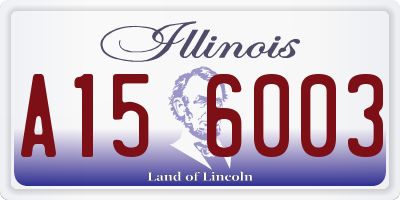 IL license plate A156003