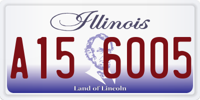 IL license plate A156005