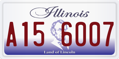 IL license plate A156007