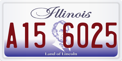 IL license plate A156025