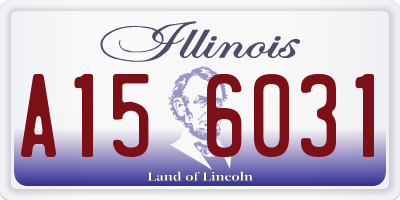 IL license plate A156031